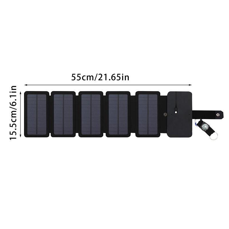 Foldable Solar Charger Outdoor Emergency Solar Panel for Phone Battery Travel Hiking Camping USB Portable Power Cell Charger