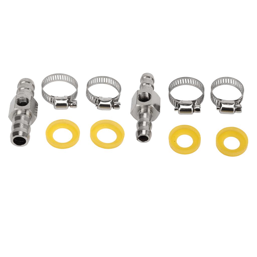 Fuel Pressure T Fitting Adapter T Fitting Adapter 304 Stainless Steel Rubber High Performance For Fuel Pressure Gauge Or Sensor Fuel System 2
