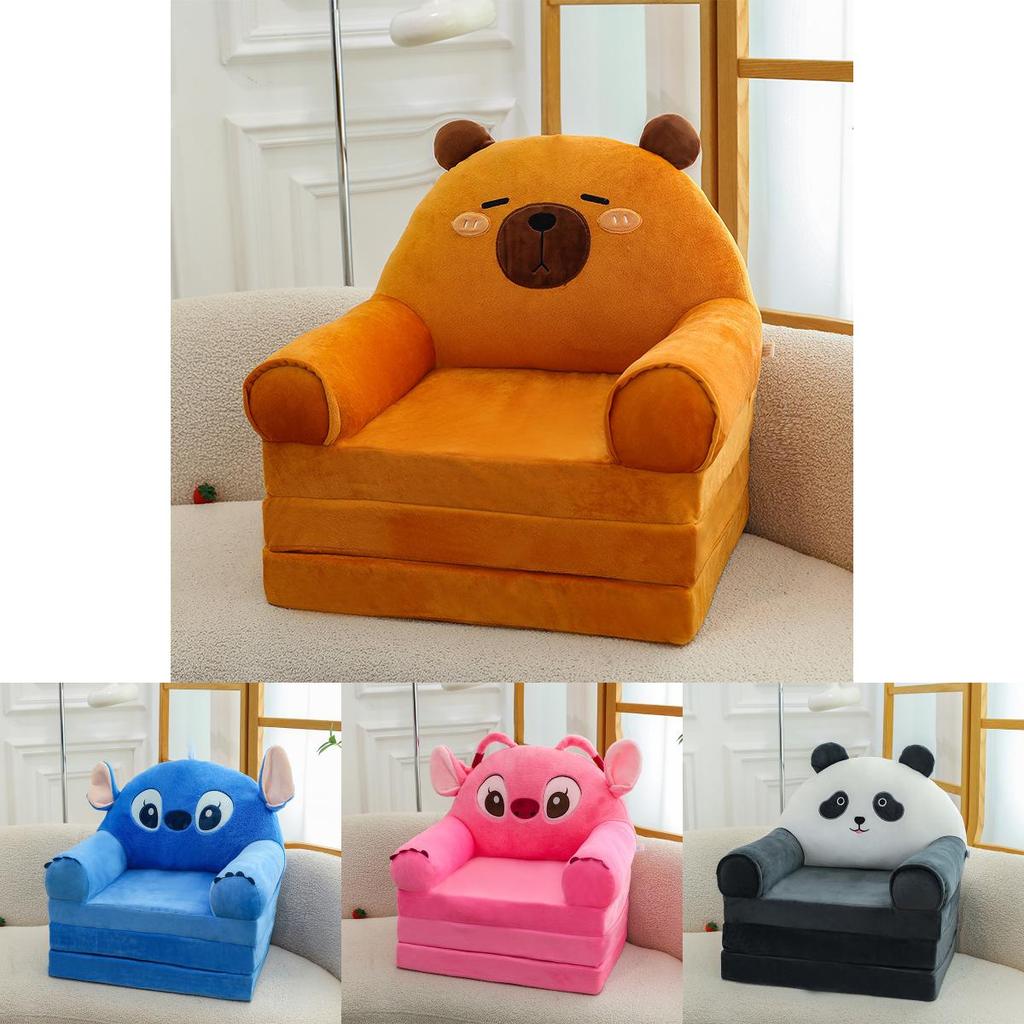Capybara Plush Childrens Lounge Chair With Foam Filling For Kids Room Decor