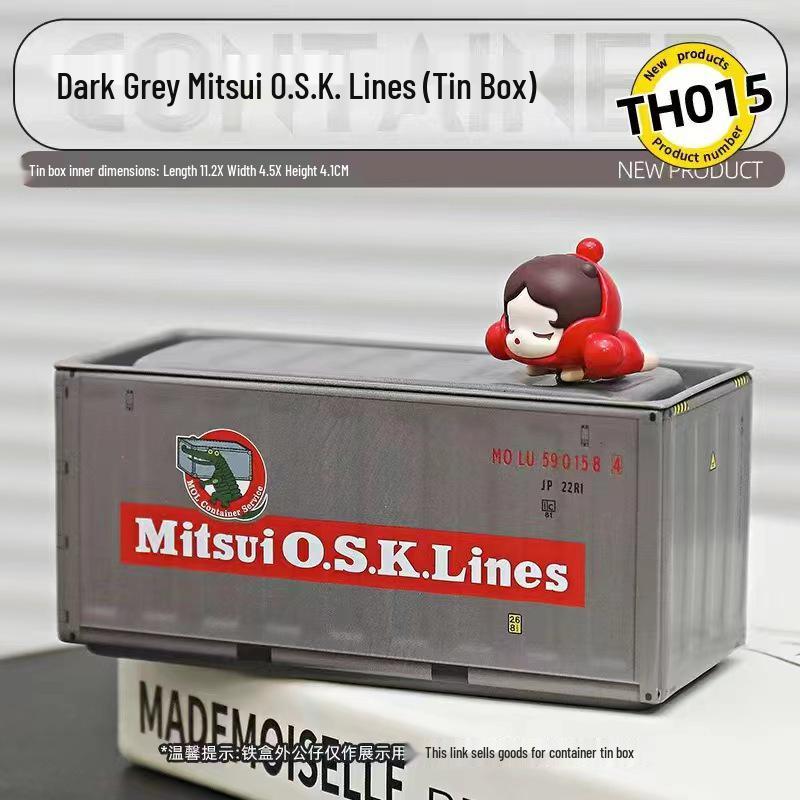 Miniature Tinplate Shipping Container Display Box for Figurines - Trendy Collectible Ornament & Storage Gift