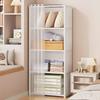 Multipurpose Cabinet for Clothes Assembled Bookshelves with Curtains Dustproof Wardrobe Large-Capacity Bedroom Furniture