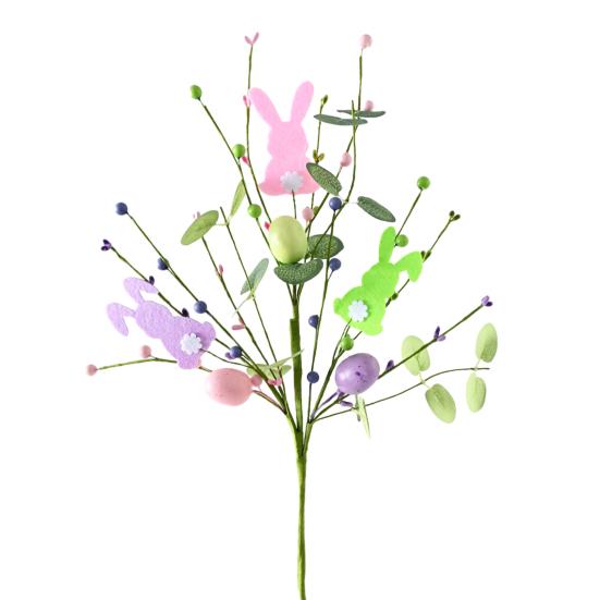 Künstliche Osterhasen-Stecker Frühling Florale Baumzweige mit Ostereiern Fake Zweigstiele für Blumenarrangement Tischdekoration Heimvasen-Dekor