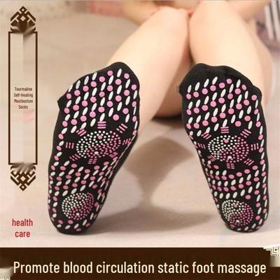 Chaussettes en coton auto-chauffantes à la tourmaline: Résistant au froid, Lavable, Unisexe, Fonction massage chaud