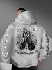 West Coast Hip Hop Printed Men Sports Hoodie Praying Hands Peace Dove Pattern Loose Casual Streetwear Sweatshirt