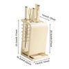 Metal Knife Block with Stable Base Multiple Compartments Hollow Breathable Design Space-saving Kitchen Counter Knife Holder