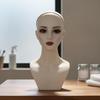 Hairpiece Mannequin Head Realistic Look Female Smooth Skin Feel for Salon Workers,