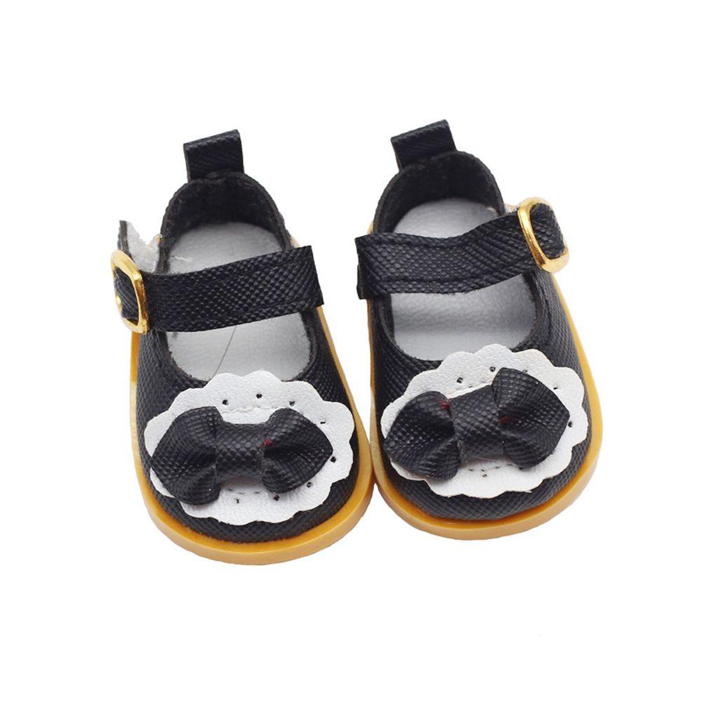 

Decorate Handmade Boots 14 Inches Doll Leather Shoes Doll Shoes Mini Bow Shoes Doll Casual Shoes чёрный