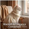 Princess-Style Pet Dress with Bow & Lace, Warm Winter Knit for Cats & Small Dogs, L Size, Daily Home & Outdoor Wear