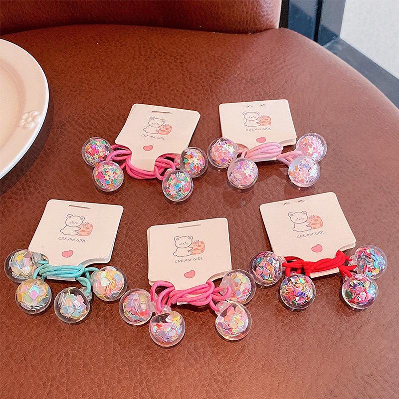 Kinder Pailletten Floral Elastische Haarbänder Gummiband Haargummi Prinzessin Kawaii Haarseil Kopfbedeckung Mädchen Kinder Haarschmuck