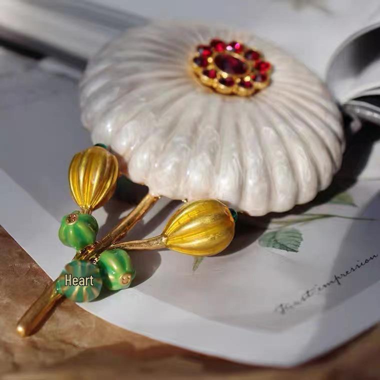 Daisy Lady Western Vintage Antique Brooch - European & American Style