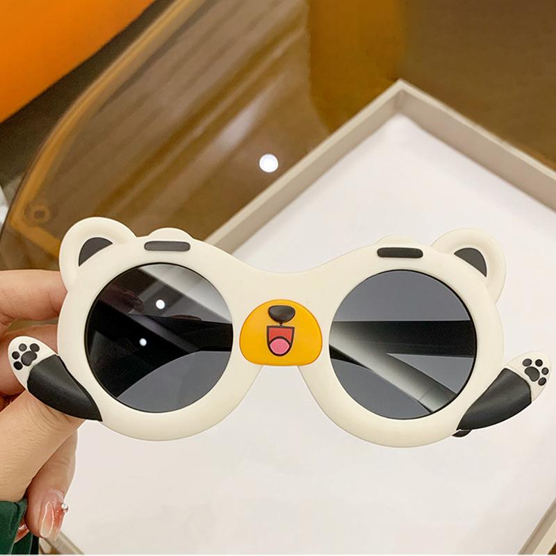 Adorable Creative Cartoon Panda Round Fashion Glasses For Boys Girls Outdoor Sports Party Vacation Travel Supply Photo Prop