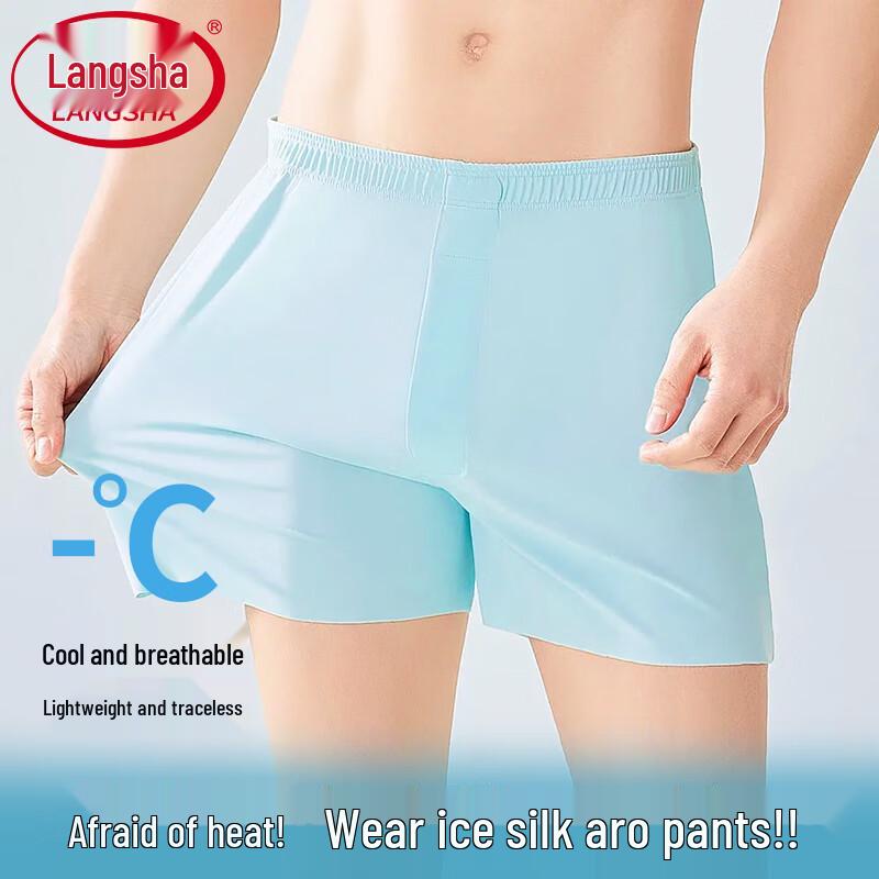 Lonsa Men's Ice Silk Breathable Loose Boxer Shorts (2-Pack)