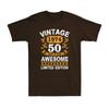 Vintage 1974 50 Years Of Being Awesome Limited Edition Birthday Unisexs TShirt