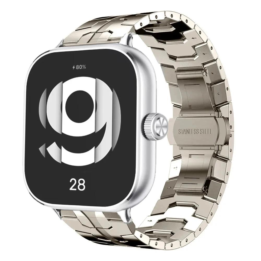 Metal Bands For Redmi Watch 4 5 Strap Stainless Steel Bracelet For Xiaomi Mi Band 8 9 pro Watchband Replaceable Business Correa