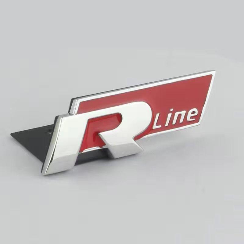 Compatible "R-Line" Logo Sticker for VW Golf, CC, Scirocco, Magotan, Sagitar, and Polo - Rear Grille Emblem.