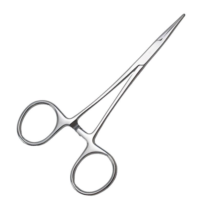 Stainless Steel Hemostatic Forceps Tweezers with Straight/Curved Tips & Needle Holder for Pet and Fishing Hook Removal
