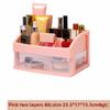 Desktop Drawer Style Cosmetics Storage Box, Jewelry Dressing Table Shelf, Transparent Sorting Plastic Display Storage Box