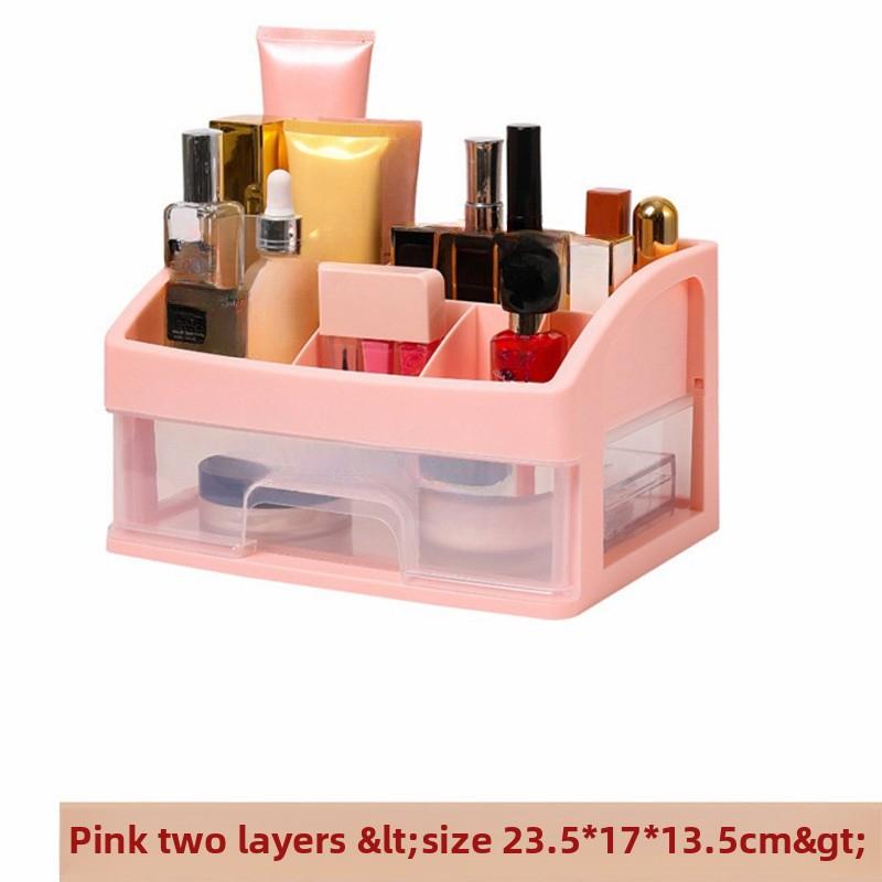 Desktop Drawer Style Cosmetics Storage Box, Jewelry Dressing Table Shelf, Transparent Sorting Plastic Display Storage Box