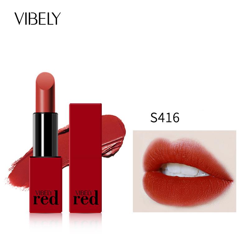 

VIBELY Red Lip Glossal Matte Fog Lipstick Красная бархатная губная помада Красная 10 цветов S416
