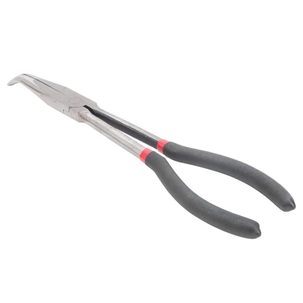 Bent Tip Curved Nose Pliers 11 Inches 45 Degrees Pliers Extended Handle Pliers DIY Projects