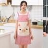 Stripe Cartoon Apron with Pockets Pig Pattern Apron Adjustable   Household