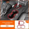 Red Water Bottle Holder Gear Shift Panel Cover Trim Kit for Ford Mustang 2015-23