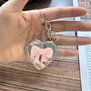 Double Sided Mirror Bag Hanging Keychain Korean Cosmetic Mirror Key Chain  Women