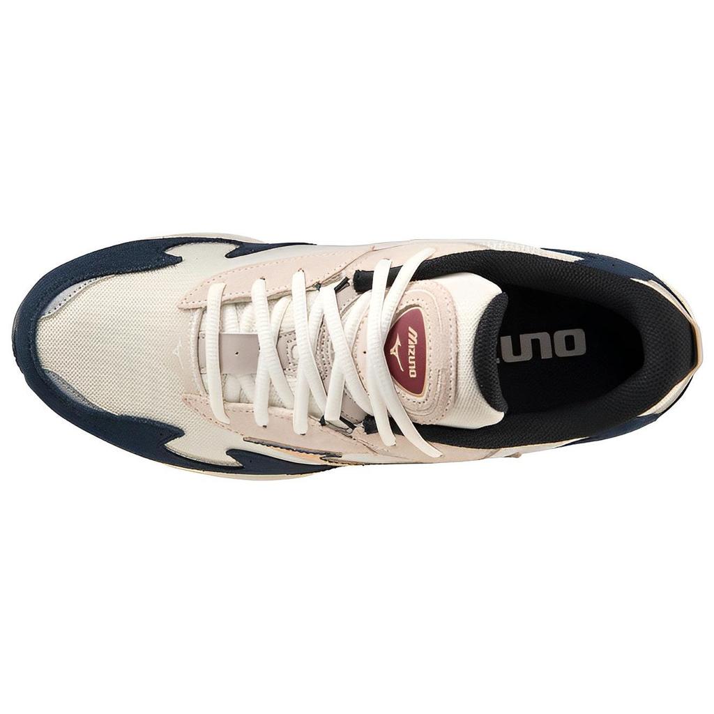 Mizuno Wave Rider Beta Insignia Blau Unisex Sneakers Weiß Schneeweiß Shifting Sand D1GA330904