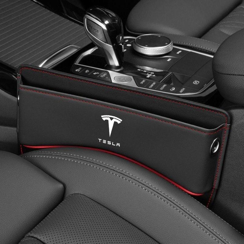 Złapacz szczelin przedniego siedzenia samochodowego Wypełniacz szczeliny bocznej siedzenia Organizer Specjalne pudełko do przechowywania w szczelinie siedzenia dla Tesla Model 3 Model S X Y