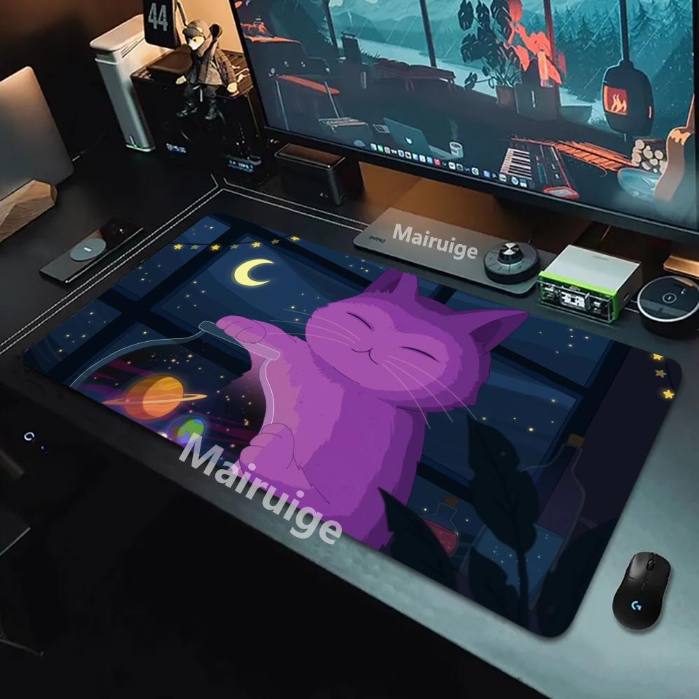 Anime Cute Cat Mouse Pad Large Computer Office Game Table Mats XXL Rubber Anti-slip Gaming Keyboard Mousepads Long Desk Pads