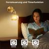 Vintage Glass Wall Sconce 2P RGB Rechargeable Bulb Wiring Free For Living Room Bedroom Study Room Cloakroom Stairwell Decor Lamp
