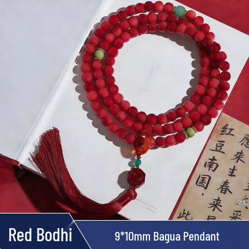 Retro Ethnic Bracelet & Prayer Beads: 108 Bodhi Beads with Scented Sachet Necklace for Women & Men