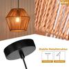Lampe suspendue - NETTLIFE - Boho 150 cm E27 - Noir - Ø24 cm - Max 40W