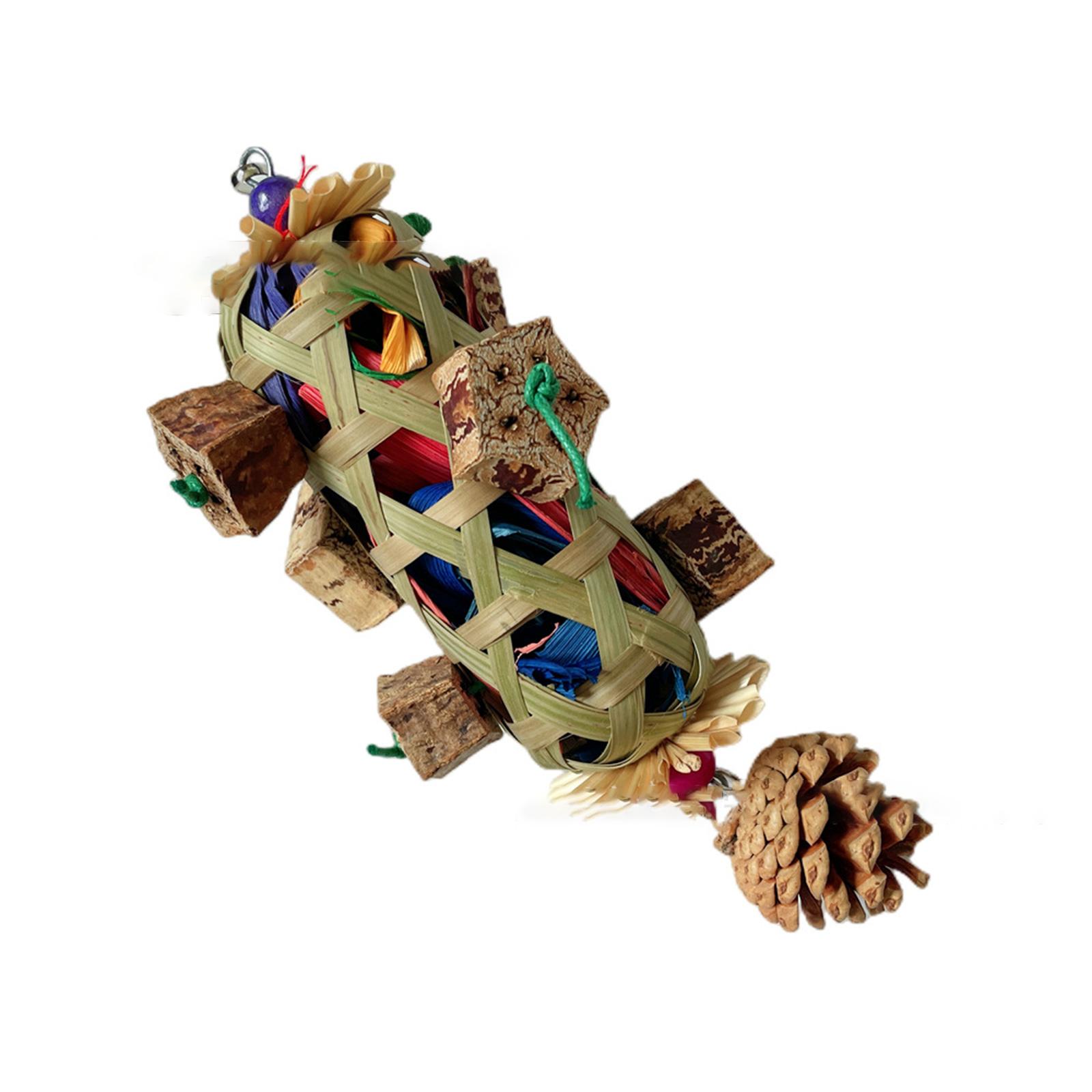 

Игрушка для жевания маленьких животных, для птиц, попугаев, жевательная игрушка, плетеная игрушка из кукурузной шелухи для жевания, принадлежности для скрежетания зубами