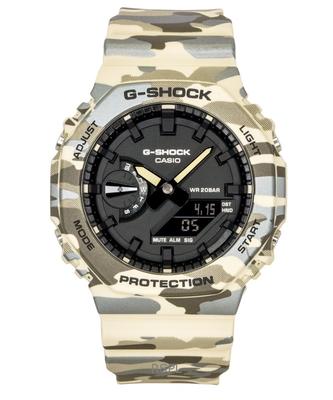 G-Shock Analog Digital Camouflage Bio-based Resin Strap Black Dial Quartz GA-2100CM-5A 200M Men's Watch