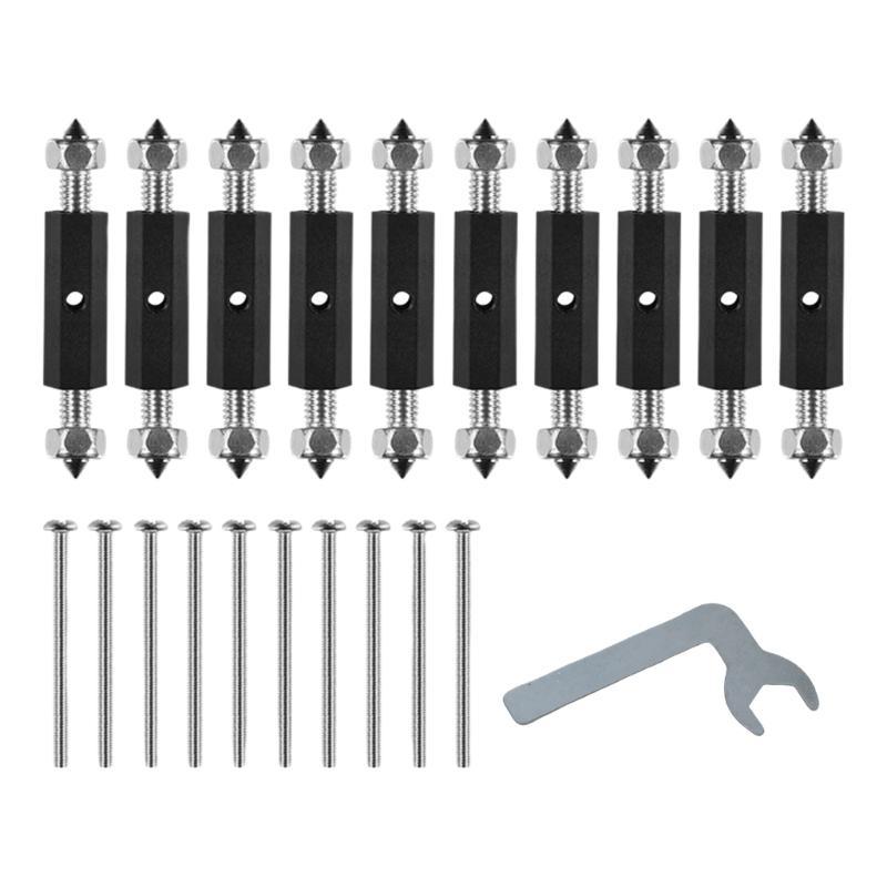 

10Pcs Wall Socket Cassette Repairer Adjustable Cassette Screws Support Rod with Wrench Wall Switches Box Repair Device