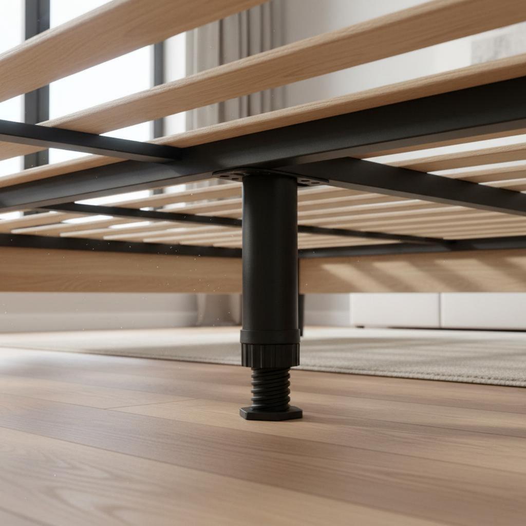 Adjustable Bed Frame Leg Easy Installation Bed Slat Center Support Telescopic Furniture Foot Sturdy Duty Non-Slip Base