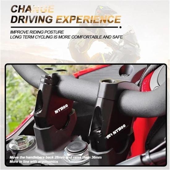 for Ho&nda NT1100 NT 1100 Nt1100 2023 Motorcycle Handlebar Riser Bar Mount Handle Heightening Clamp Pit Motorbike Accessories Moto Risers
