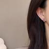 Purple Zircon French-Korean Minimalist Stud Earrings for Women