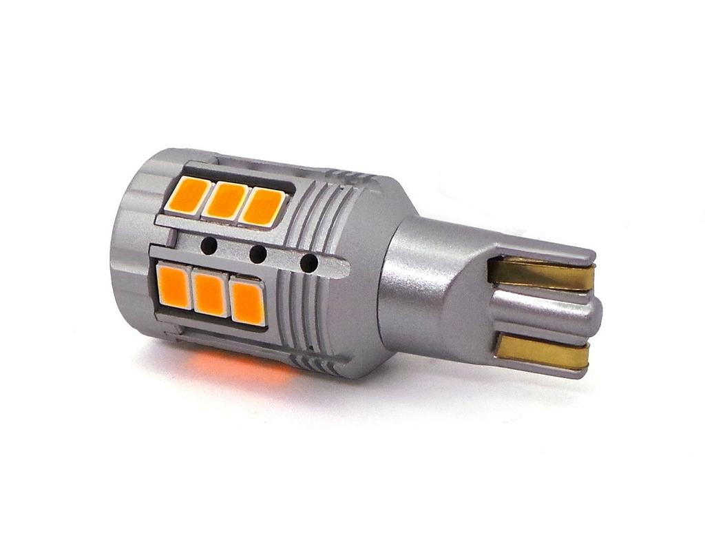 2 szt żarówka LED W16W, T15 12-24V 100% CAN pomarańczowa mocna, bez błędu Off-Road