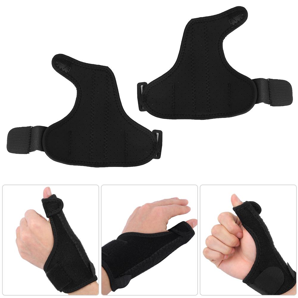 1Pair Thumb Injury Finger Guard Sheath Damage Compression  Steel Plate Fixed Protective Gear for Badminton Basketball