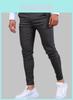 Mens Slim Fit Casual Pants With High Elastic Cotton Blend For Urban Streetwear