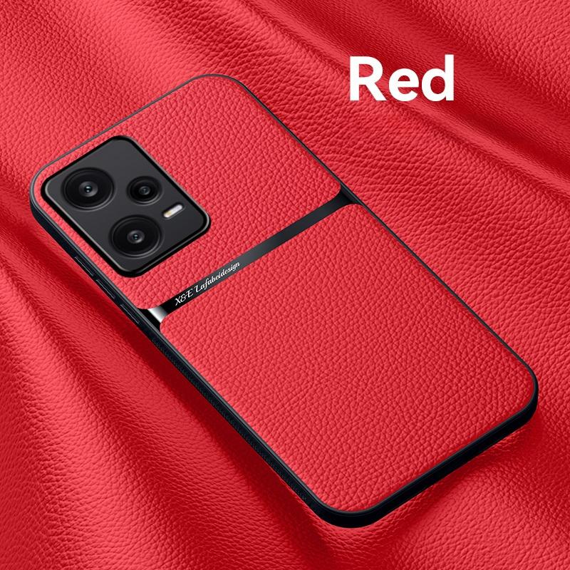 For Xiaomi Redmi Note 12 5G Case Built-in Metal Plate Phone Case For Redmi Note 12Pro Note12 Pro Leather Car Magnetic Back Cover
