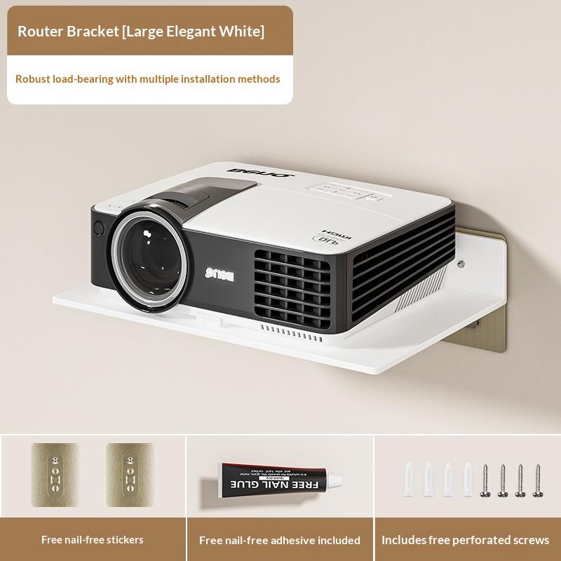 WiFi Router Shelf Wall Mounted No Drill Durable Stainless Steel Rack for Makeup Cosmetic Storage Bathroom