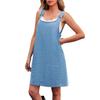 Trendy Women's Sleeveless Overall Dress, Adjustable Strap A-line Denim Dress, Casual Loose Fit Dress for Daily Wear & Weekends