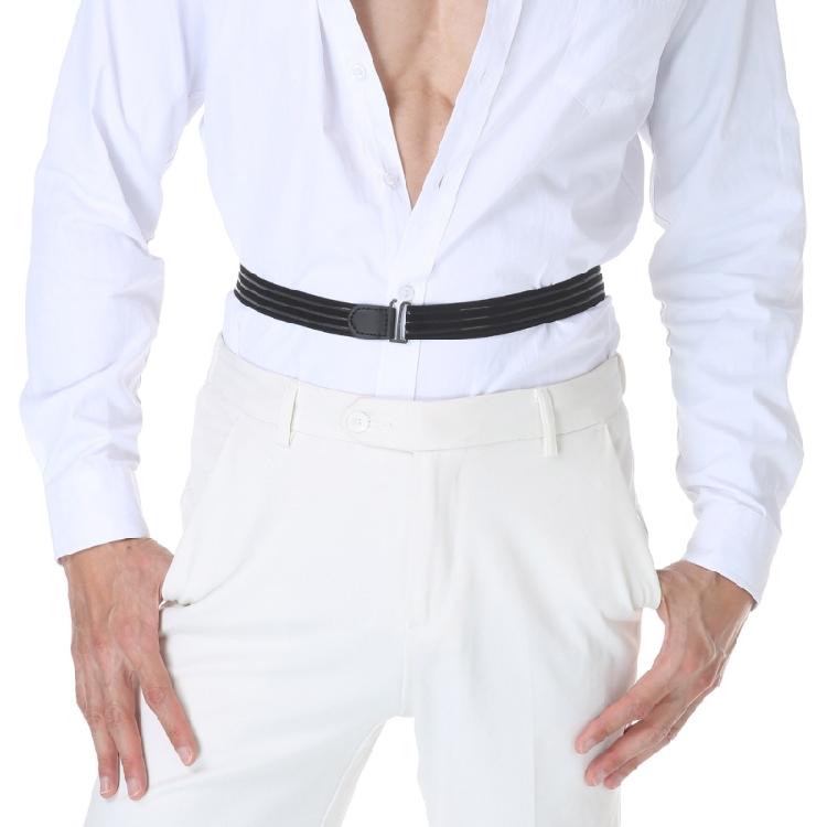 Multiuse Elastic Shirt Belt with Nonslip Designs Stretch Waist Belt Invisible for Formal Business Shirt and Daily Use