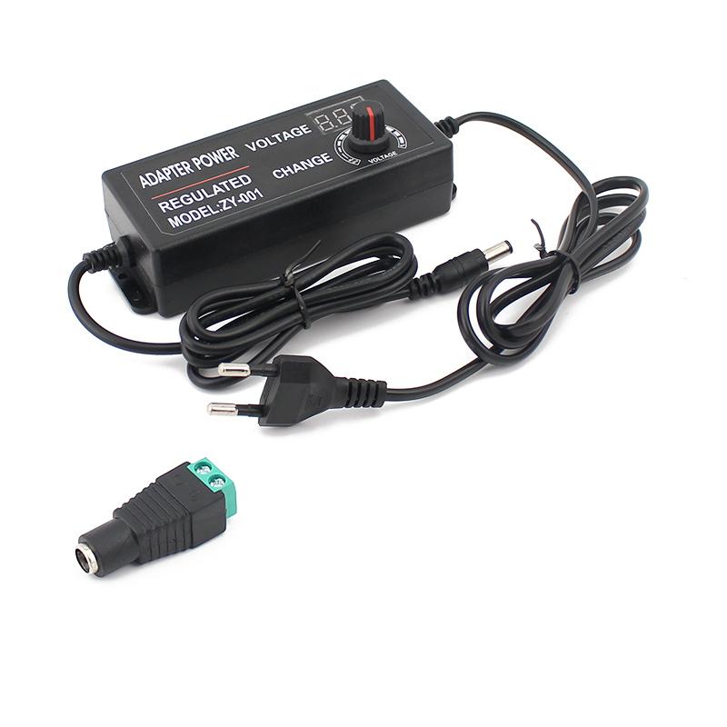 AC Adjustable Power Supply 3V-24V 3A AC DC 8 Plug Connect Universal Adapter Adjustable AC TO DC 220V 110V TO 3V 24V 9W 72W EU US
