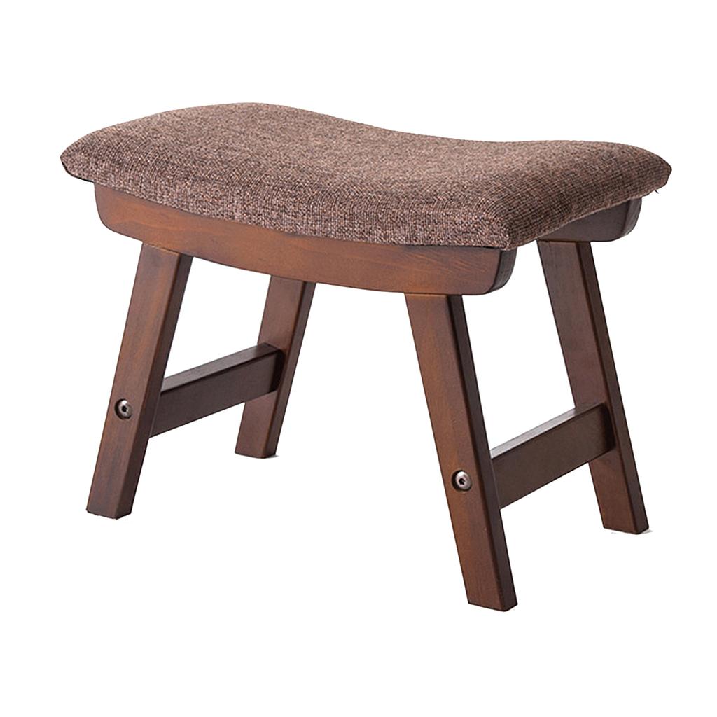 Fußhocker Holzstruktur Schwammkissen Tritthocker für Wohnzimmer Küche Toilette
