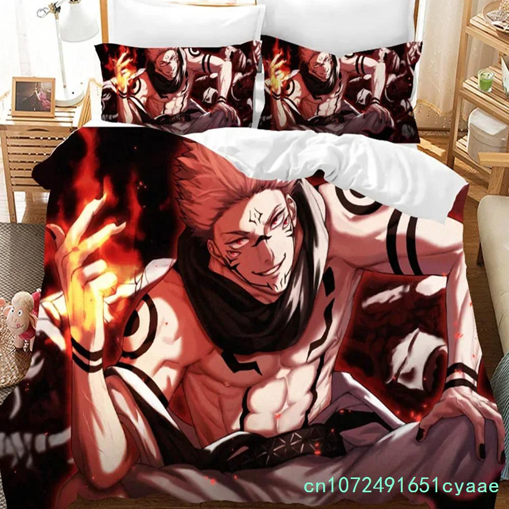 Jujutsu Kaisen Bedding Set Japan Famous Anime Duvet Cover Sets Comforter Bed Linen Twin Queen King Single Size Dropshipping Gift