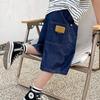 Summer Boys Casual Denim Shorts Fashion Solid Color Thin Loose Jeans Pants for 3-12 Years Kids Children Cotton Trousers